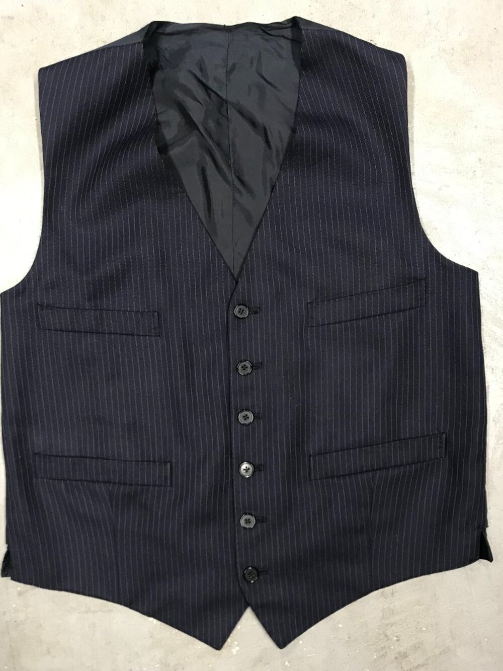Vintage Savile Row Bespoke Strickland & Sons Waistcoat Suit Vest Striped 42R